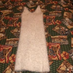 White Fuzzy Body-con Dress